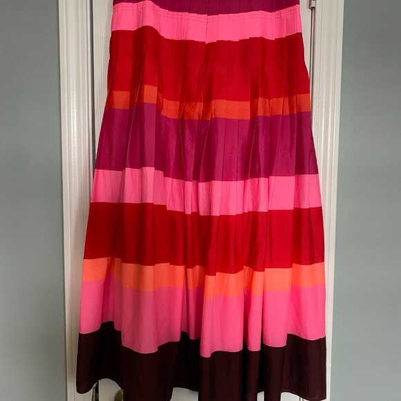 Banana Republic Vibrant Striped Pleated Maxi Skirt – Size 4P - Picture 2 of 5